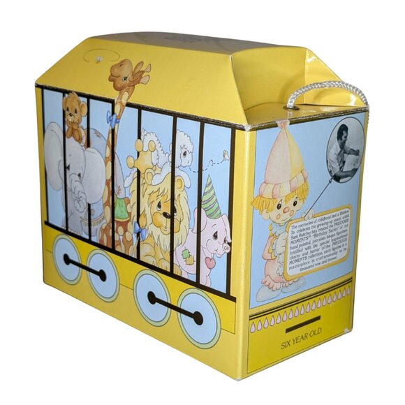 3 for $20 Precious Moments Giraffe 6th Birthday Train Car 1985 with Original Box - Picture 3 of 6